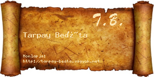 Tarpay Beáta névjegykártya